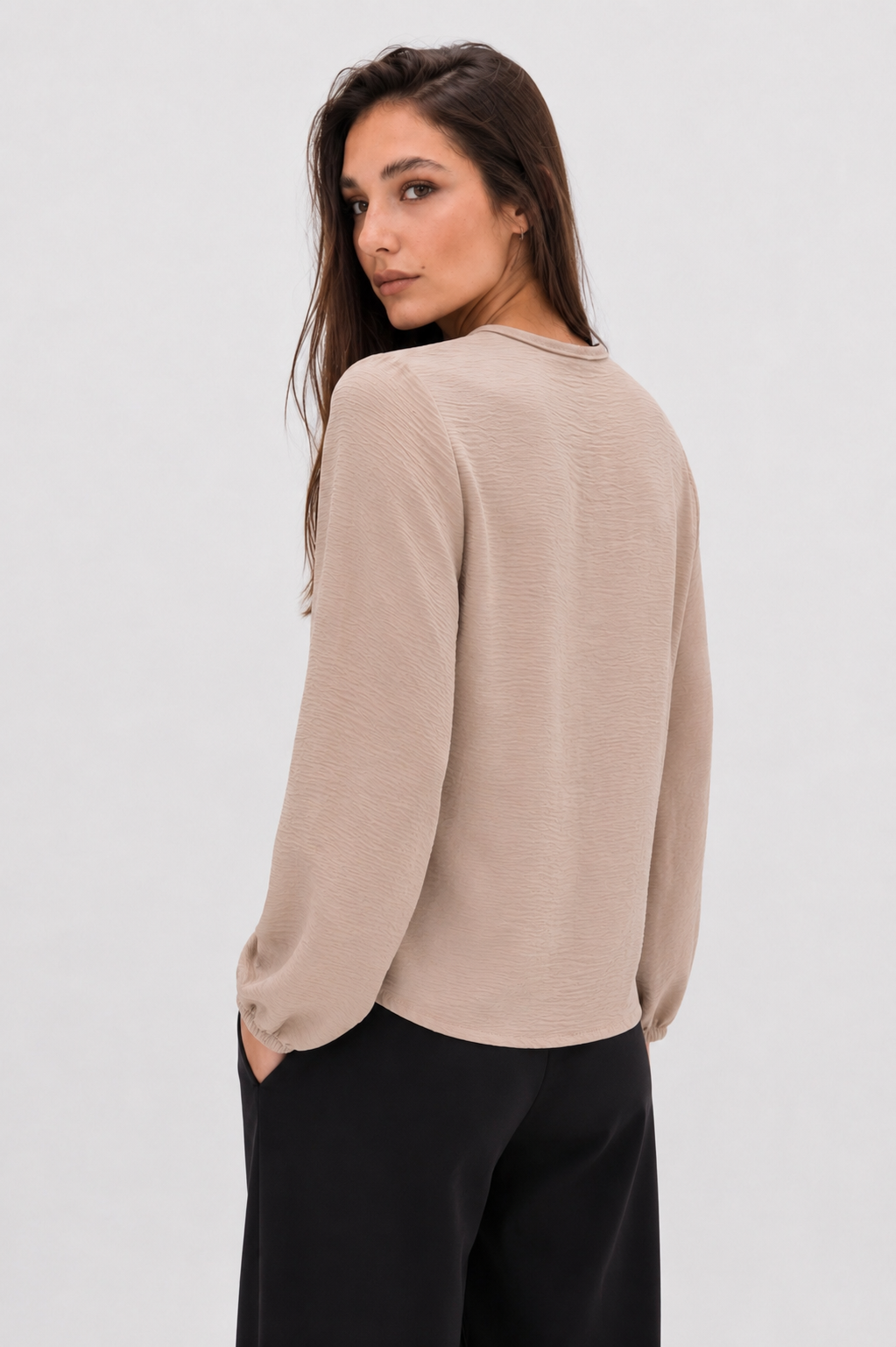 Ruffle V-Neck Blouse