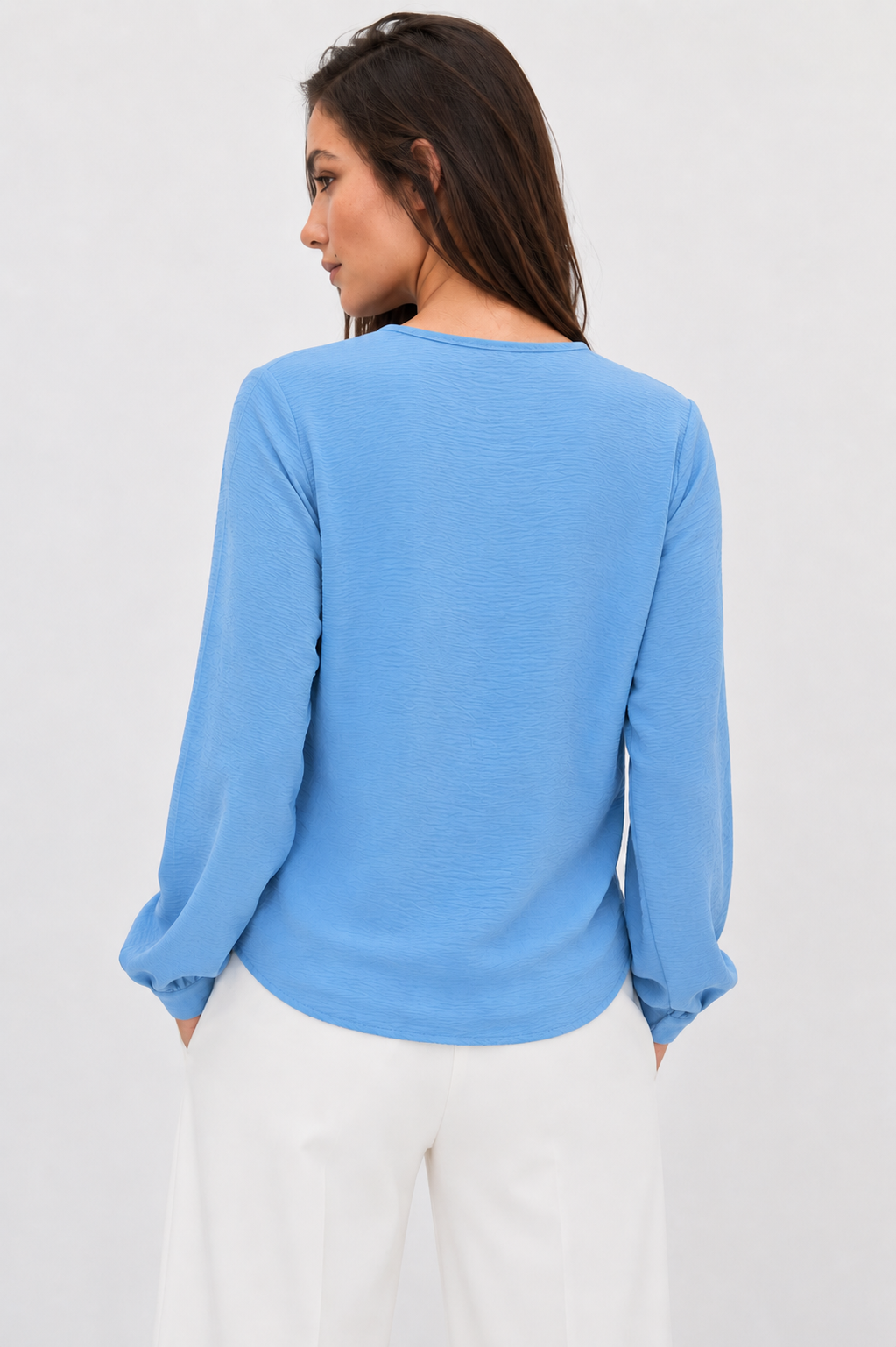 Ruffle V-Neck Blouse