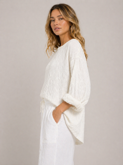 Textured Oversized Lounge Top