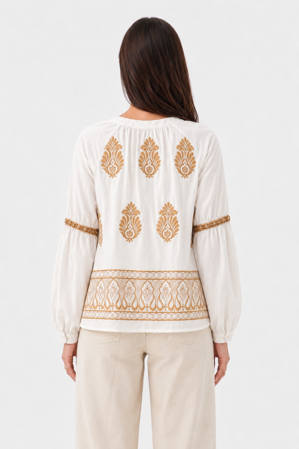 Isla Embroidered White Shirt