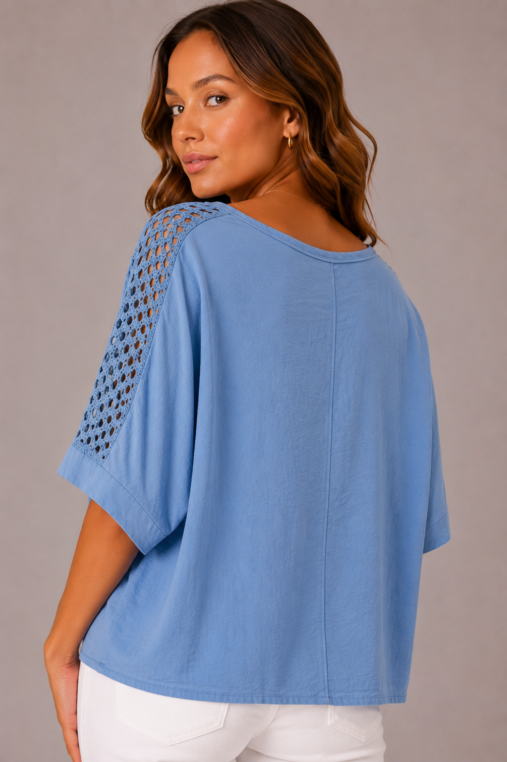 Crochet Lace V-Neck Top