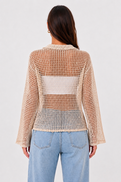 Crochet Button-Up Top