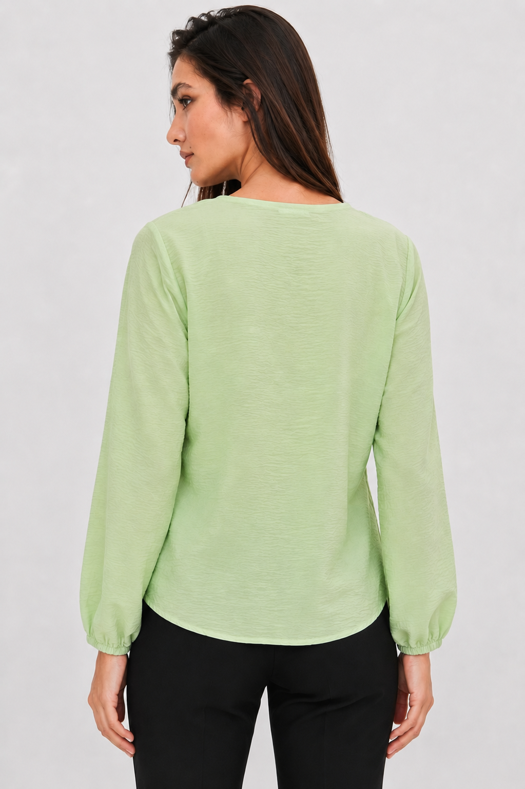 Ruffle V-Neck Blouse