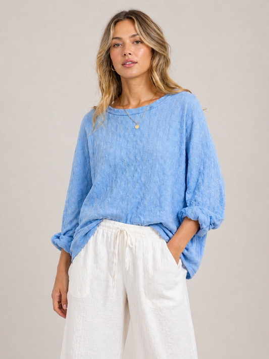 Textured Oversized Lounge Top