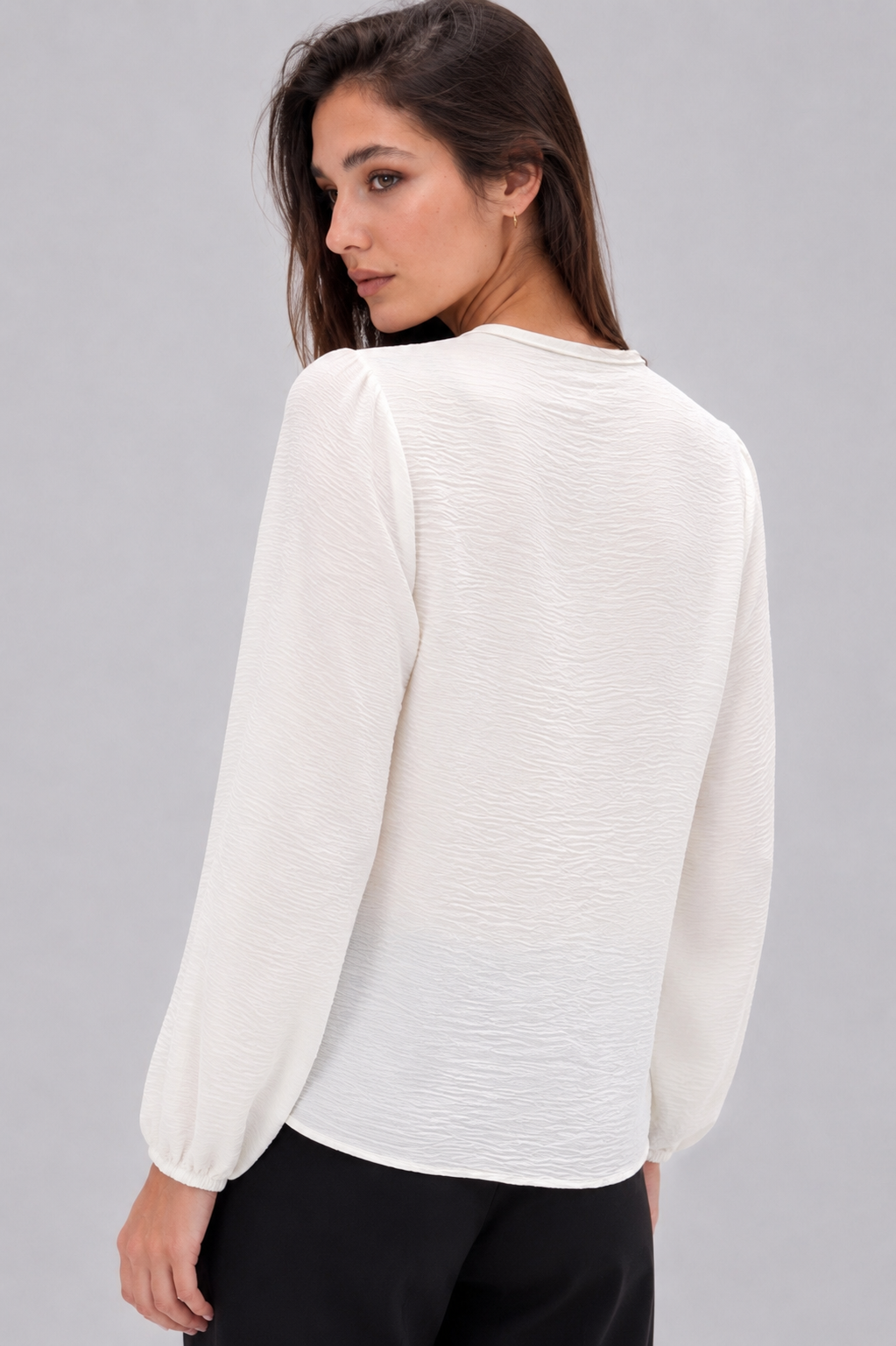 Ruffle V-Neck Blouse