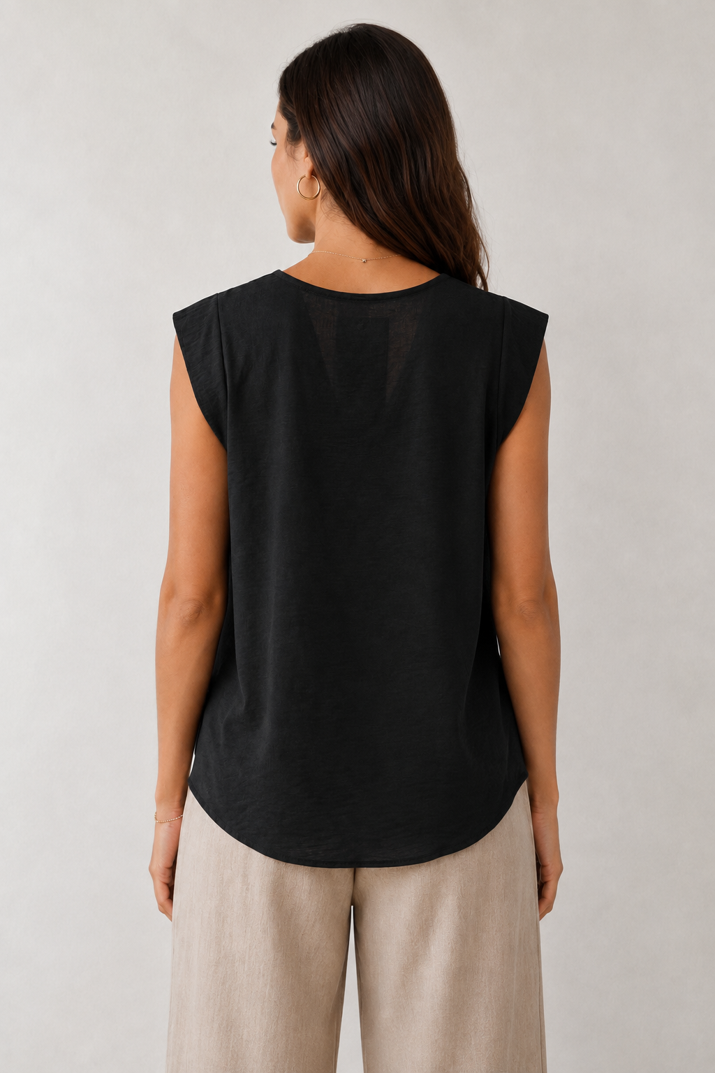 Sleeveless V-Neck Top