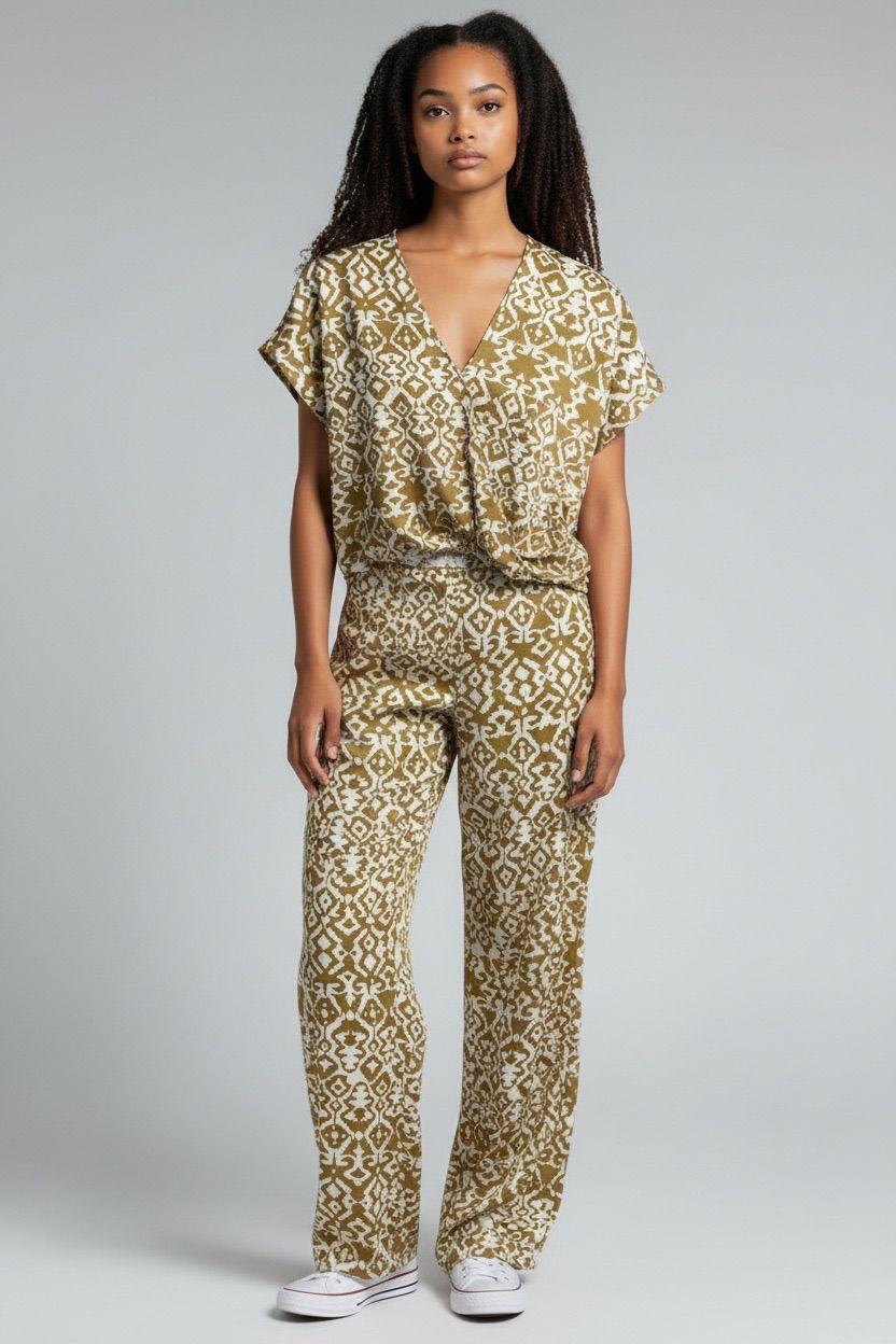 Wrap Wide-Leg 2 Piece Set