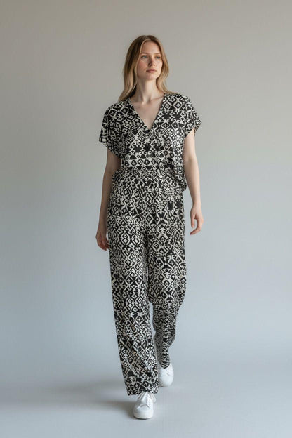 Wrap Wide-Leg 2 Piece Set