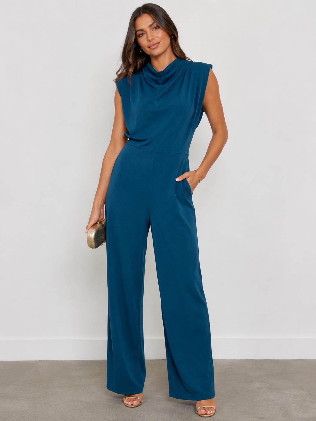 Sophisticated Cowl Neck Jumpsuit