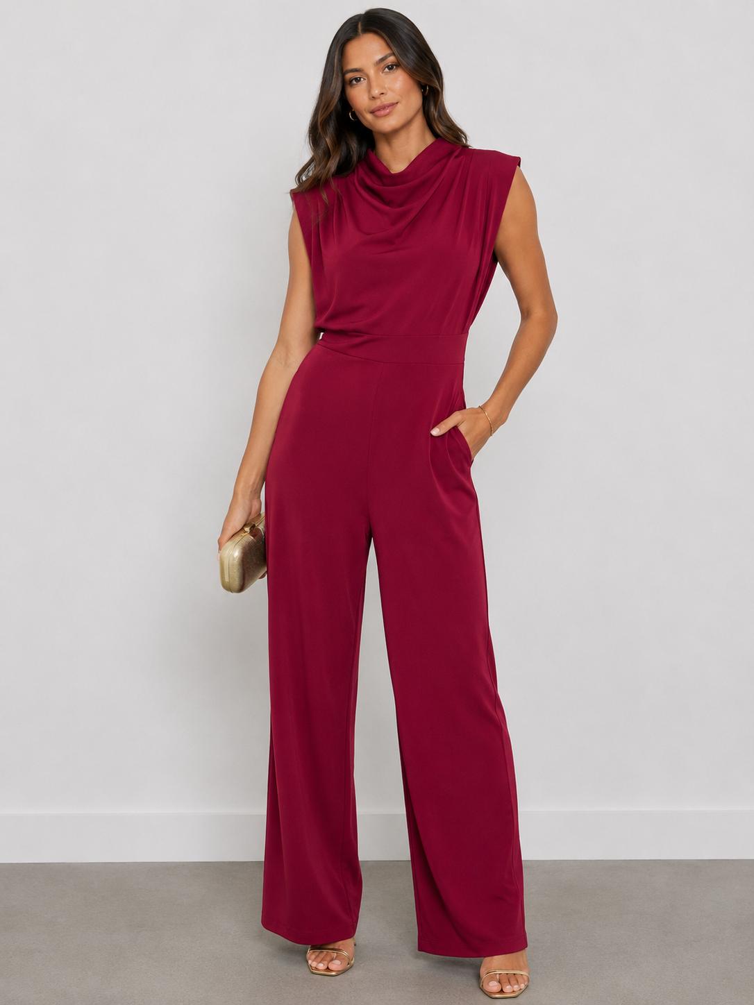 Sophisticated Cowl Neck Jumpsuit