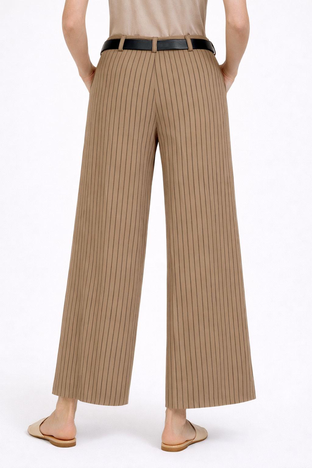 Pinstripe Wide Leg Trousers